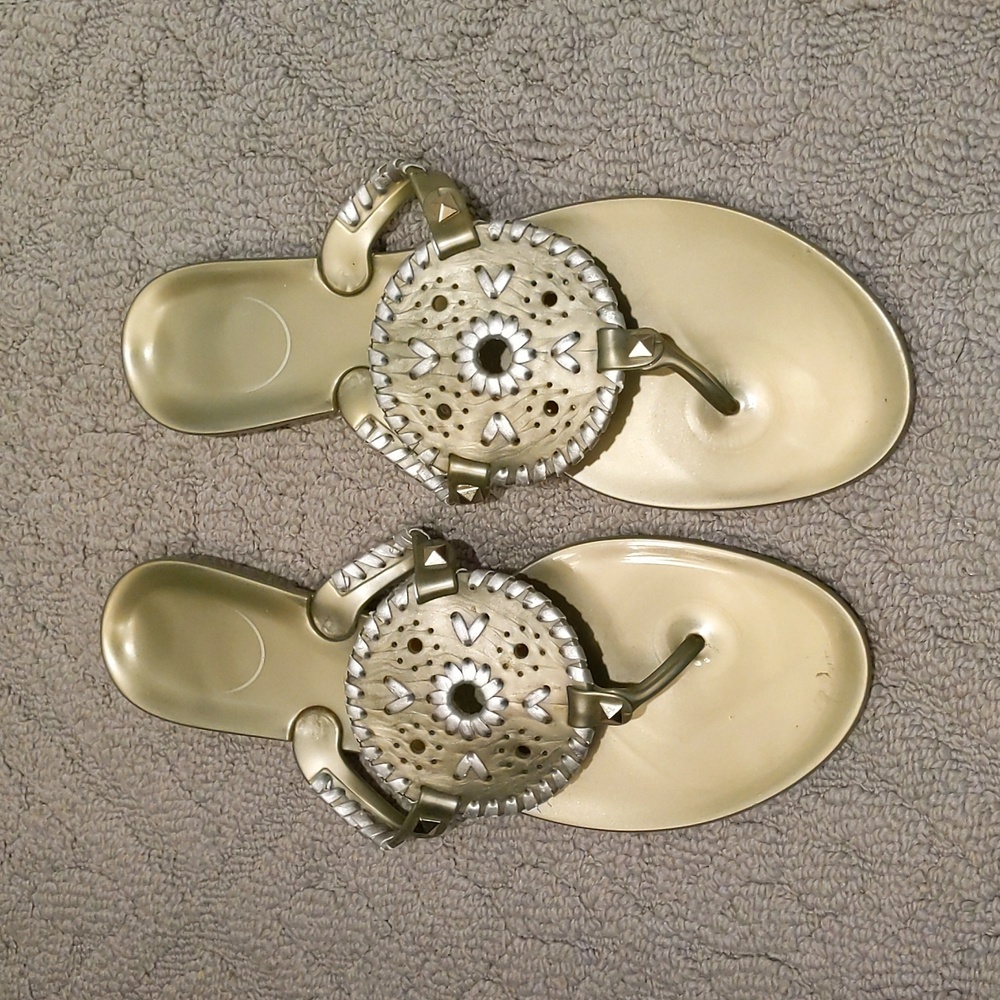 Gold rubber Jack Rogers size 9